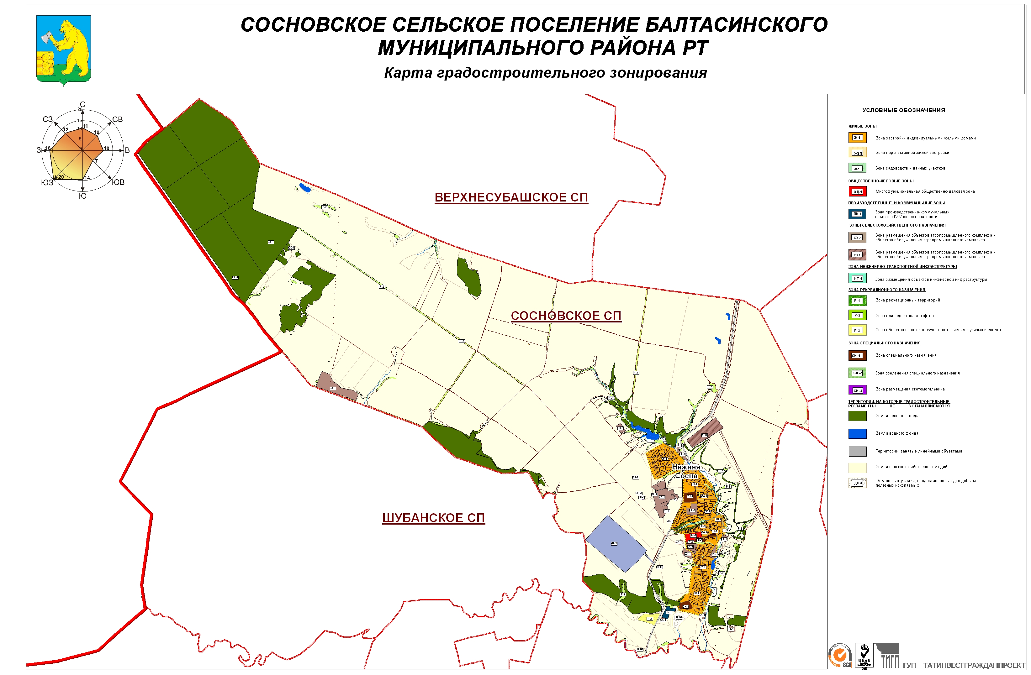 Карта сосновского района